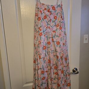 Floral Pink Midi Dress